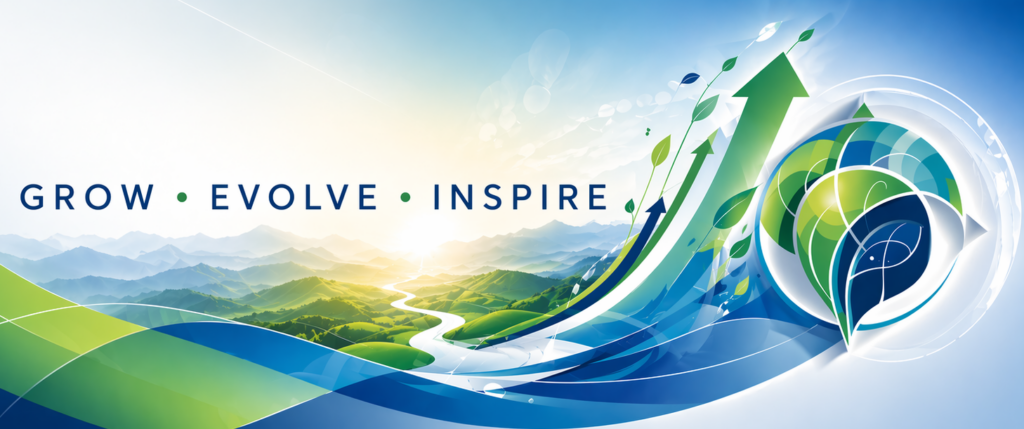 ElleAllie website cover photo "Grow, Evolve, Inspire"